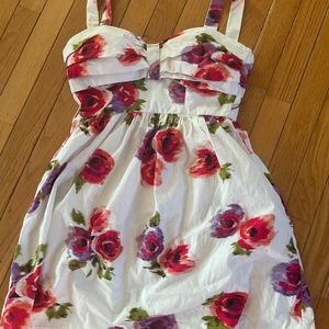 City studio woman’s dress floral flower, print, built in bra